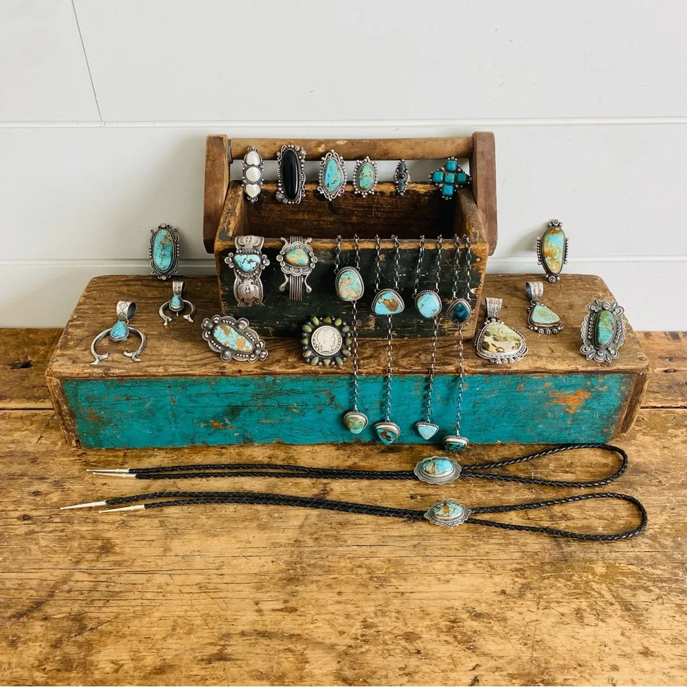 SOLD ♥️ Apache ♥️ Rosella Paxson Sterling Silver & Turquoise Ring - Picture 12 of 14